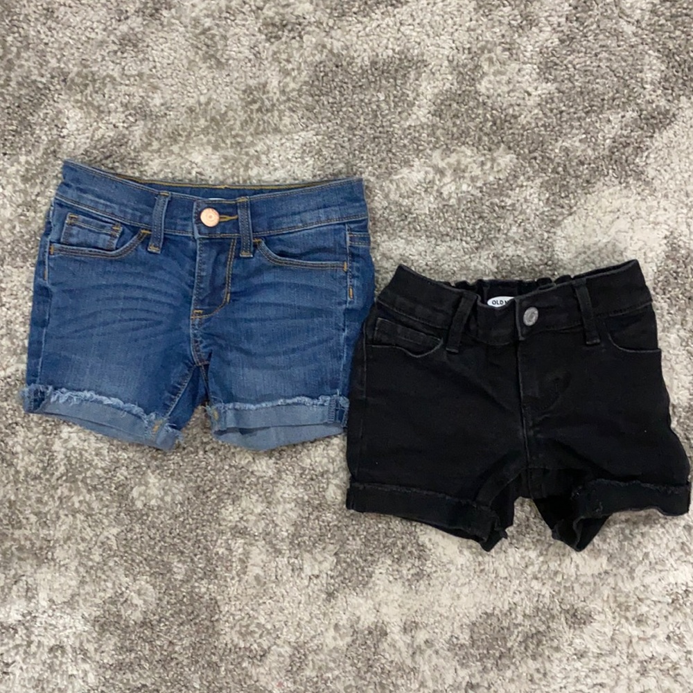 Old Navy Shorts Bundle Lot Size 5T Jean and Black Denim